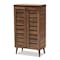 Baxton Studio Salma ModernWalnut Brown Finished Wood 2-Door Shoe Storage Cabinet 195-11725-ZORO - alternate 4